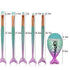Funfunman 11PCS Makeup Brushes Set, Foundation, Eyebrow, Eyeliner, Blush, Cosmetic Brushes (Mermaid Colorful)