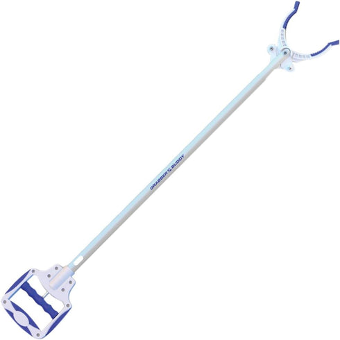 Grabber Buddy Innovative Reacher Tool, White, Blue, Aluminum, 48 Inch