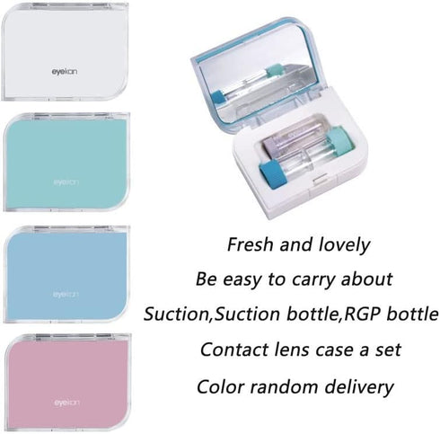 Scleral Lens Case with Remover and Inserter Kit, Portable Contact Lens Care Storage Container Box
