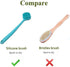 Silicone Body Scrubber, Long Handle Back Scrubber for Shower, Body Exfoliator Shower Brush