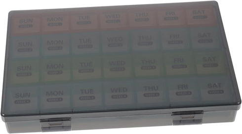 Portable Medicine Organizer Large Pill Box Weekly Dispenser Pp Material for Durability