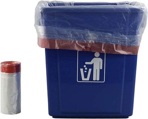 8 Gallon Clear Kitchen Drawstring Trash Bags, 110 Counts