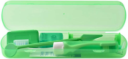 Angzhili Portable Orthodontic Toothbrush Kit for Braces, Dental Care Kit with Interdental Brush, Dental Wax, Floss,