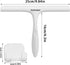 Squeegee(10 inch-White) All-Purpose Shower Squeegee for Shower Glass Door with Adhesive Hook, Silicone Squeegee