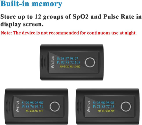 Wellue Bluetooth Pulse Oximeter Fingertip, Blood Oxygen Saturation Monitor with Free APP, Carry Bag, Batteries & Lanyard