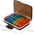HOMSFOU Weekly Pill Organizer Case with Multi-Color Compartments, Portable Medicine Storage Box with Sealing Lid