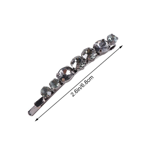 Lurrose 2pcs Crystal Bobby Pins, Clear Rhinestone Decorative Hair Pin Bridal Headpieces