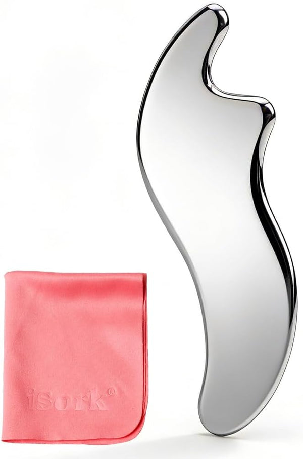 isork Gua Sha Tool for Face & Body with Big Size Stainless Steel