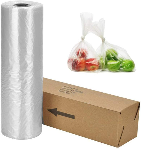 16" X 20" Plastic Produce Bags on a Roll, Food Storage Clear Bags, One Roll 350 Bags