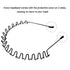 WantGor Metal Headbands for Women Men, Fashion Unisex Black Hairband Sports Headwear, Hair Accessories (6 Pack)