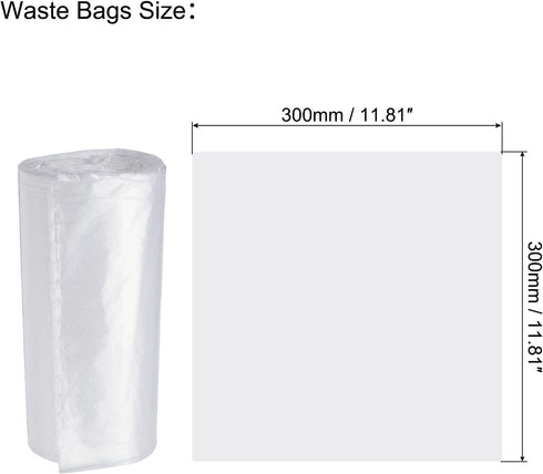 MECCANIXITY Small Trash Bags, 0.5 Gallon Garbage Bags for Desktop Mini Trash Can, 4 Rolls / 120 Counts (White)