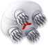 Electric Scalp Massager, Head Scratcher Mimics Four-Finger Kneading Massage, Rechargeable & Waterproof,
