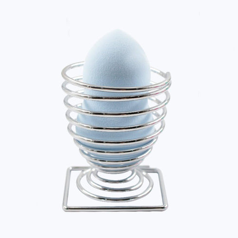 LanMa Beauty Sponge Blender Holder, 2 Pack Silver Makeup Sponge Drying Stand Storage Egg Powder Puff Display Stand