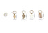 yueton 30pcs Gold Ring Shell Hands Leaves Star Pendant Rings Set, Hair Clip, Headband Accessories