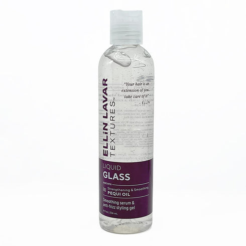 LiquidGlass Smoothing Styling Gel with Pequi Oil, Anti Frizz Gel, Strengthens Hair, 8 ounces
