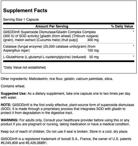 Swanson Sod Gliadin Complex, 60 Capsules for Digestive Health