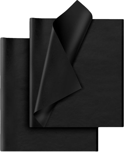 Hlonon Black Tissue Paper for Gift Bags, 30 Sheets of Black Wrapping Paper for Weddings, Birthday, DIY Crafts