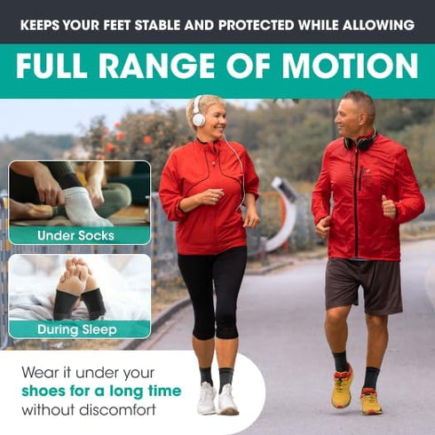 Modvel Foot & Ankle Brace Socks - Compression Sleeve for Sprained Ankle, Support for Women & Men, Running Tendonitis