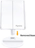 Tri-fold Lighted Vanity Makeup Mirror, 3x/2x/1x Magnification, 21 LEDs, Touch Screen, 180 Degree Rotation