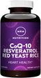 MRM Nutrition CoQ-10 Resveratrol Red Yeast Rice | Heart Health | Gluten-Free | 30 Servings