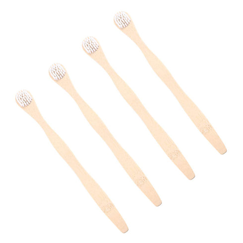 Small Toothbrush Dental 4pcs Bamboo Brush, Deep Cleaning Tool for Adults