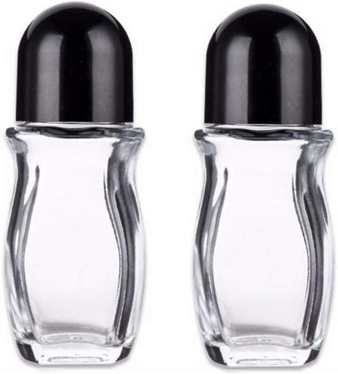 Wresty Roll On Glass Bottles for Essential Oils, 2 Pcs Empty Deodorant Containers Roller Ball Bottles (50ml/1.69Oz)