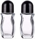 Wresty Roll On Glass Bottles for Essential Oils, 2 Pcs Empty Deodorant Containers Roller Ball Bottles (50ml/1.69Oz)