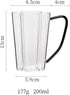 XJOYSL7921 Glass Cups Four-leaf Clover Shaped Drinking Glass with Handle, Clear Borosilicate Mugs for Milk, Coffee, Hot