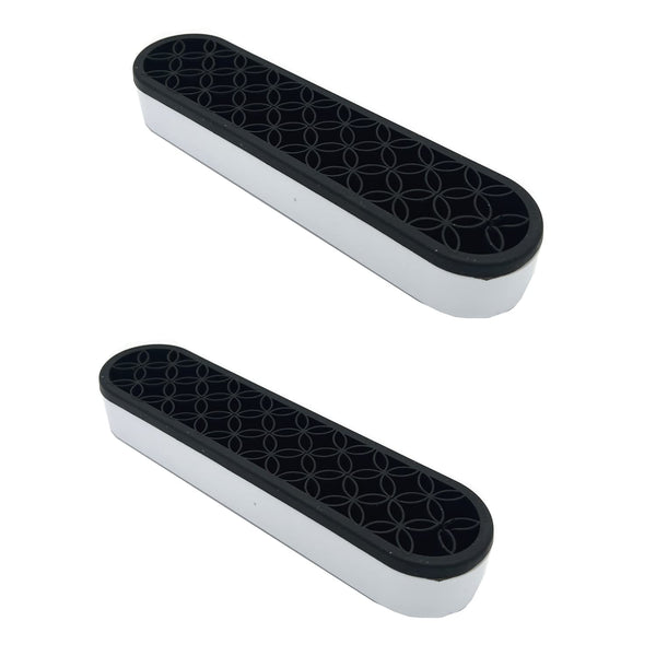TANG SONG 2 PCS Silicone Makeup Brush Holder, Cosmetic Storage Box Desktop Organizers (Black)