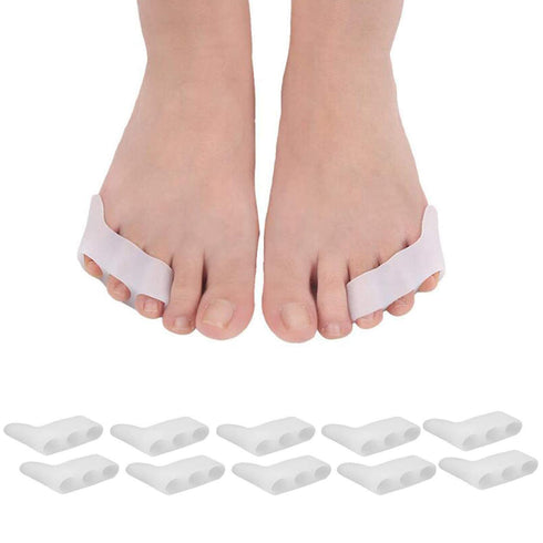 10Pcs Toe Separators, Triple Gel Corrector for Overlapping Toes, Pinky Toes Corrector