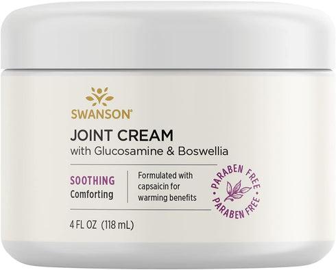 Swanson Joint Cream with Glucosamine & Boswellia, 4 fl Ounce (118 ml)