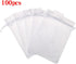Boshen 100/200PCS White Organza Gift Candy Sheer Bags, Mesh Jewelry Pouches Drawstring for Wedding Party Favors