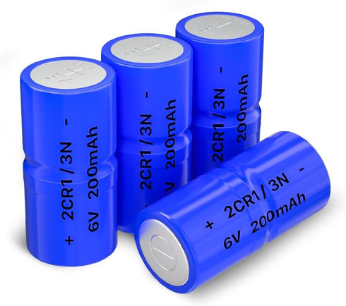 Quzmo 2CR1/3N 6 Volt Battery, 200mAh High Capacity Lithium ion Batteries Compatible with
