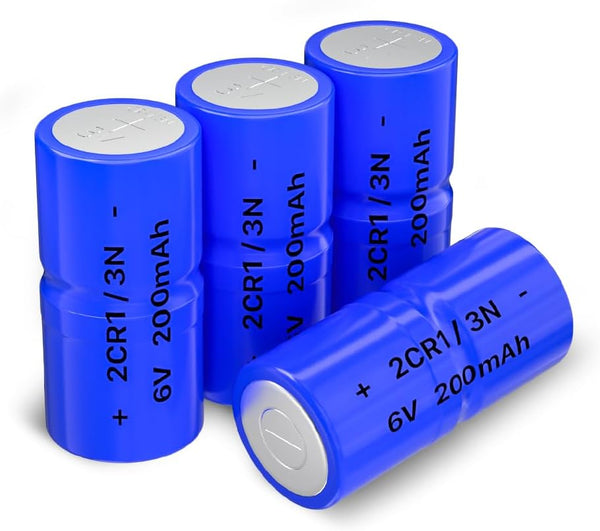 Quzmo 2CR1/3N 6 Volt Battery, 200mAh High Capacity Lithium ion Batteries Compatible with