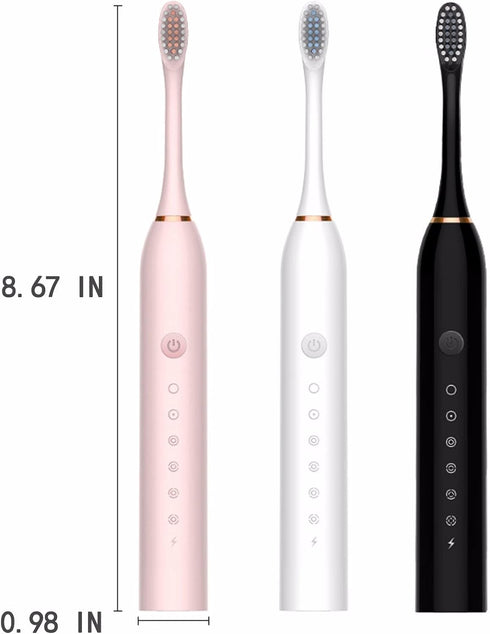 WSYKC 4 USB Rechargeable Toothbrush, Electric Toothbrush, One Electric Handle, Replacement Brush Heads, Meet One-Year