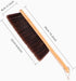 Hand Broom, Soft Horsehair Upholstery Brush with Handle, Dust Broom for Furniture, Couch, Counter, Bed Cleaning