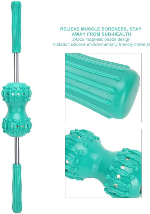 ZJchao Muscle Roller Massage Stick, Multifunctional Magnet Massage Roller Reduce Muscle Soreness Tightness Leg Cramps