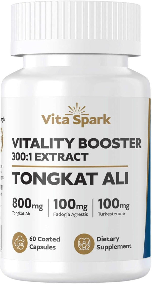 Vita Spark Tongkat Ali for Men - Longjack with Fadogia Agrestis & Turkesterone, Third-Party