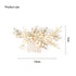JAKAWIN Bridal Hair Comb, Pearl Flower Hair Piece, Rhinestone Hair Accessories for Women HC034 (Gold)