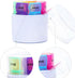 HINTRMENT 28-Grid Weekly Pill Organizer with Synthetic Leather Travel Case, Portable Round Compartment Medicine Box