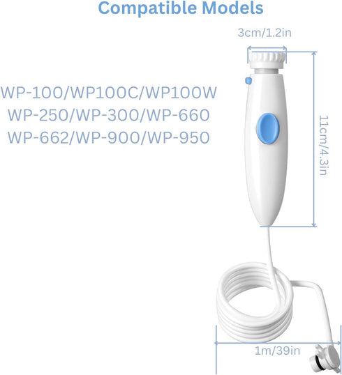 Replacement Hose and Handle for Waterpik Water Flosser, Compatible with WP-100, WP-300, WP-660, WP-900