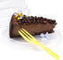Restaurantware 100 Premium Knife-Edged 4 Inch Cake Forks - Solid Durable Disposable Baby Yellow