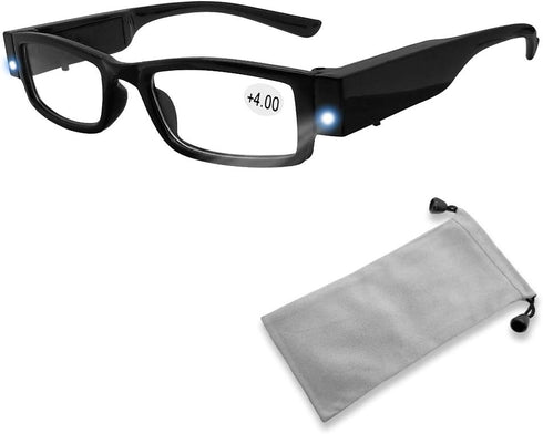 Led Readers for Men Women, Reading Glasses with Light, Magnifying Glasses for Nighttime Reader