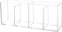 Cerpourt Clear Makeup Brush Organizer, Acrylic Storage Holder with 4 Slots for Desk Accessories