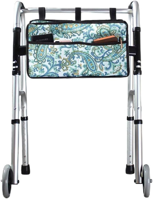 Walker Bag, Hands Free Accessories Basket for Folding Walkers, Multi-Purpose Tote Caddy Pouch (Mandala Print)