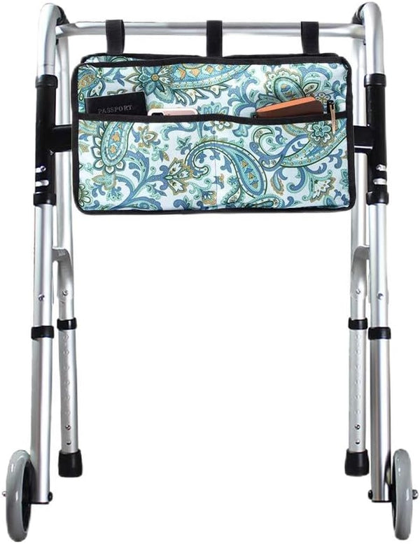 Walker Bag, Hands Free Accessories Basket for Folding Walkers, Multi-Purpose Tote Caddy Pouch (Mandala Print)