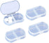 4PCS Pill Case for Purse, Small Portable Travel Daily Pill Organizer AM & PM Mini Vitamin Box Supplement Holder