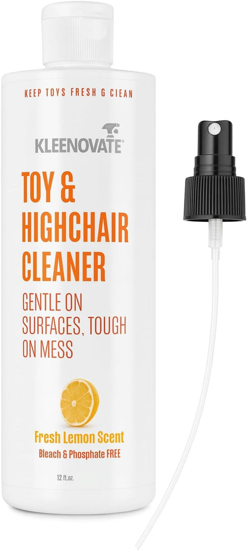 Kleenovate Toy & Highchair Cleaner, Fresh Lemon Scent Gentle on Baby Surfaces, Tough
