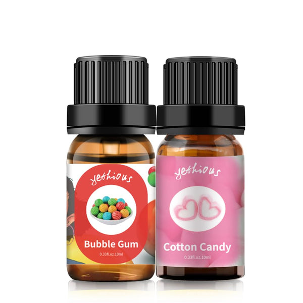 yethious Cotton Candy Bubble Gum Essential Oil Set 2 Pack 0.33 Fl Oz - Cotton Candy & Bubble Gum Oil for Diffuser