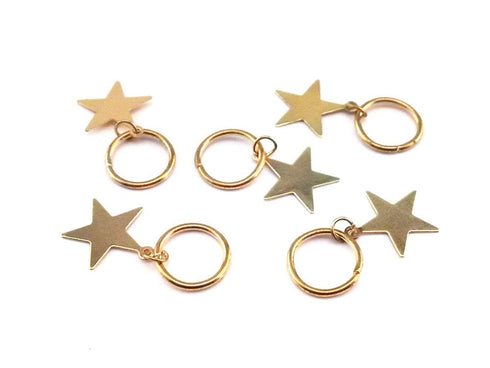 yueton 30pcs Gold Ring Shell Hands Leaves Star Pendant Rings Set, Hair Clip, Headband Accessories